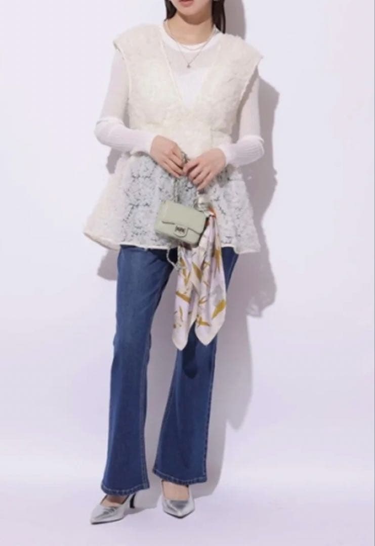 マイストラーダ デコラチュールブラウス 白 38 定価18700円 未使用品