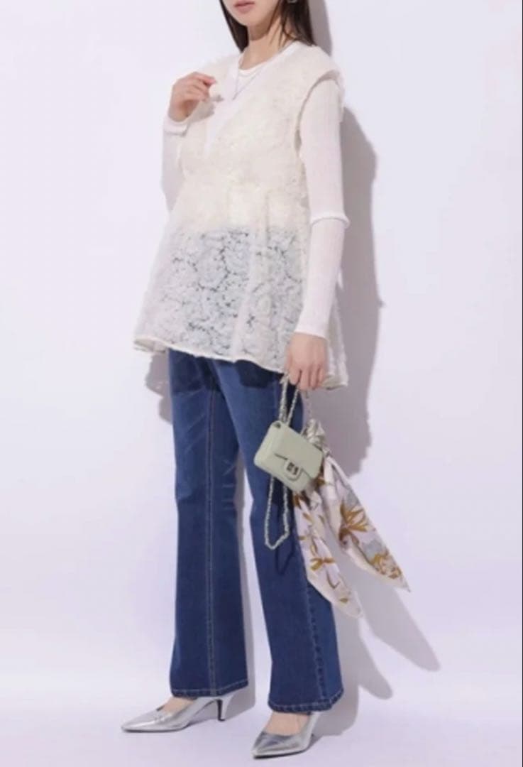 マイストラーダ デコラチュールブラウス 白 38 定価18700円 未使用品