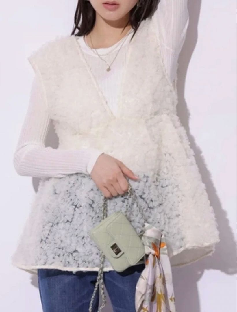 マイストラーダ デコラチュールブラウス 白 38 定価18700円 未使用品