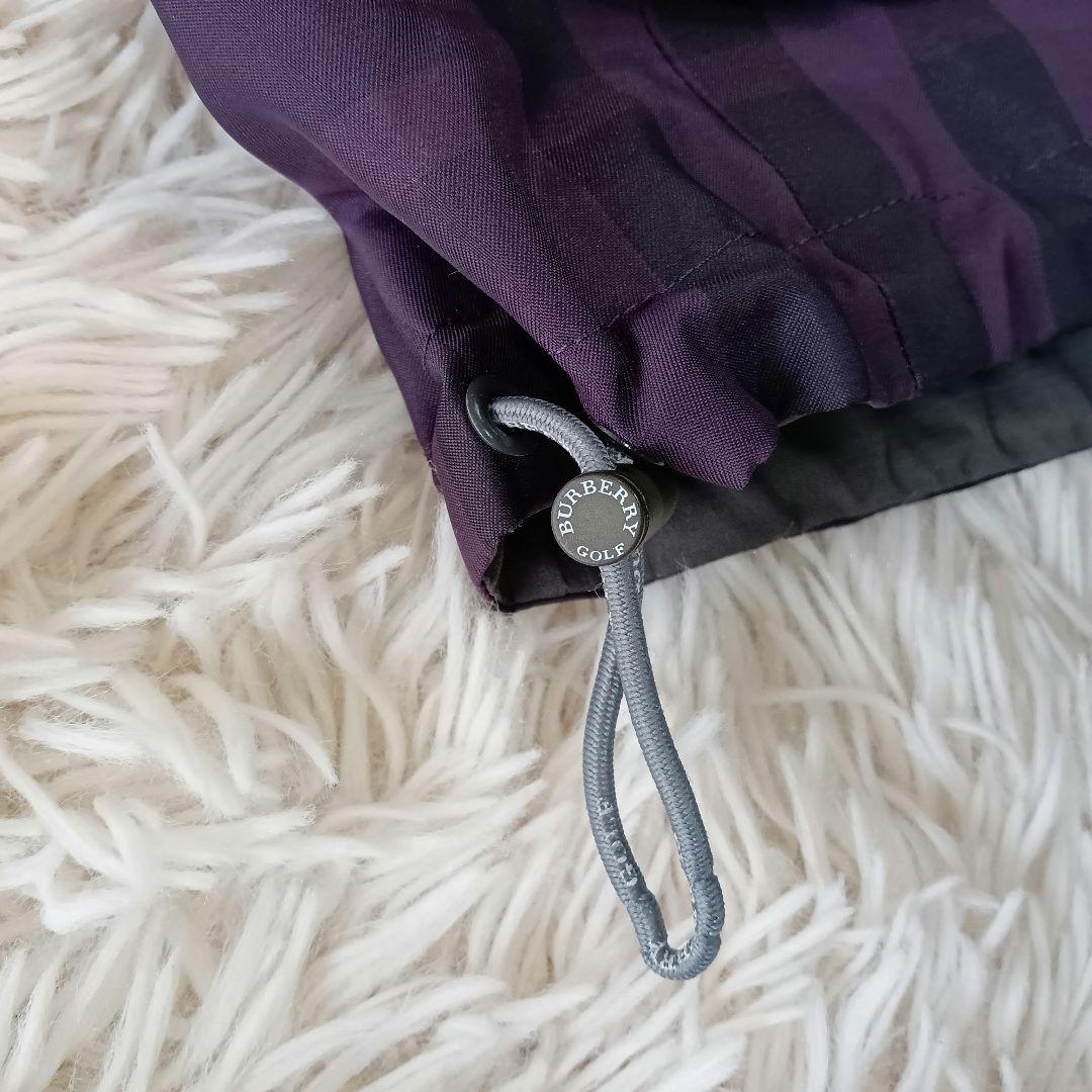 バーバリーゴルフ リバーシブルベスト　2WAY 軽量 撥水 ブラック✕パープル