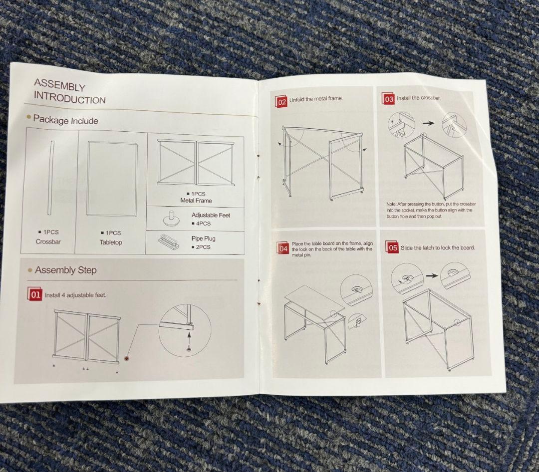 【美品】YEARCOLOR 折りたたみパソコンデスク1台