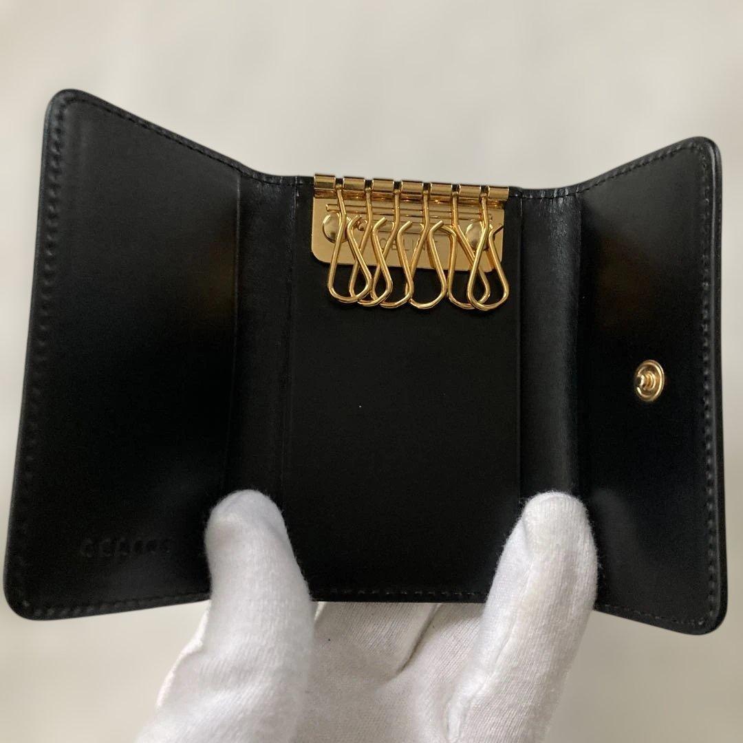 ［美品・未使用］CELINE マカダム柄　6連 キーケース