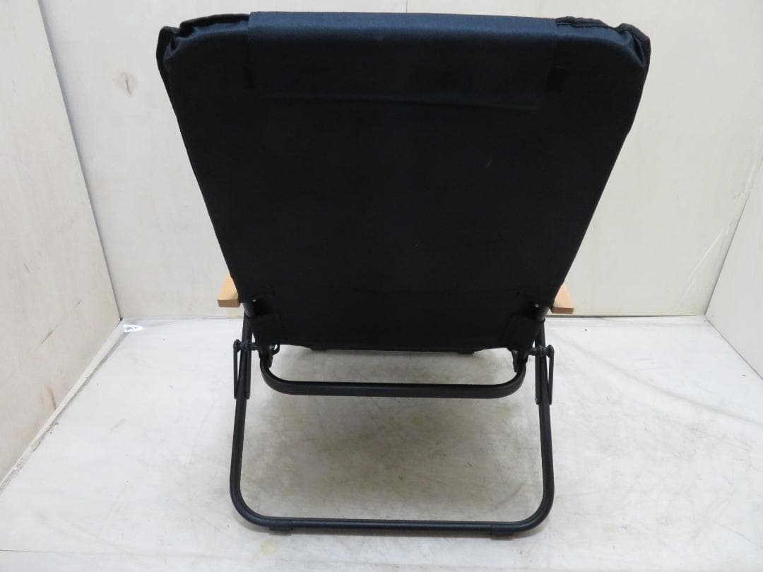 UJACK ユージャック 難燃リクライニング ローチェア ブラック 天然木