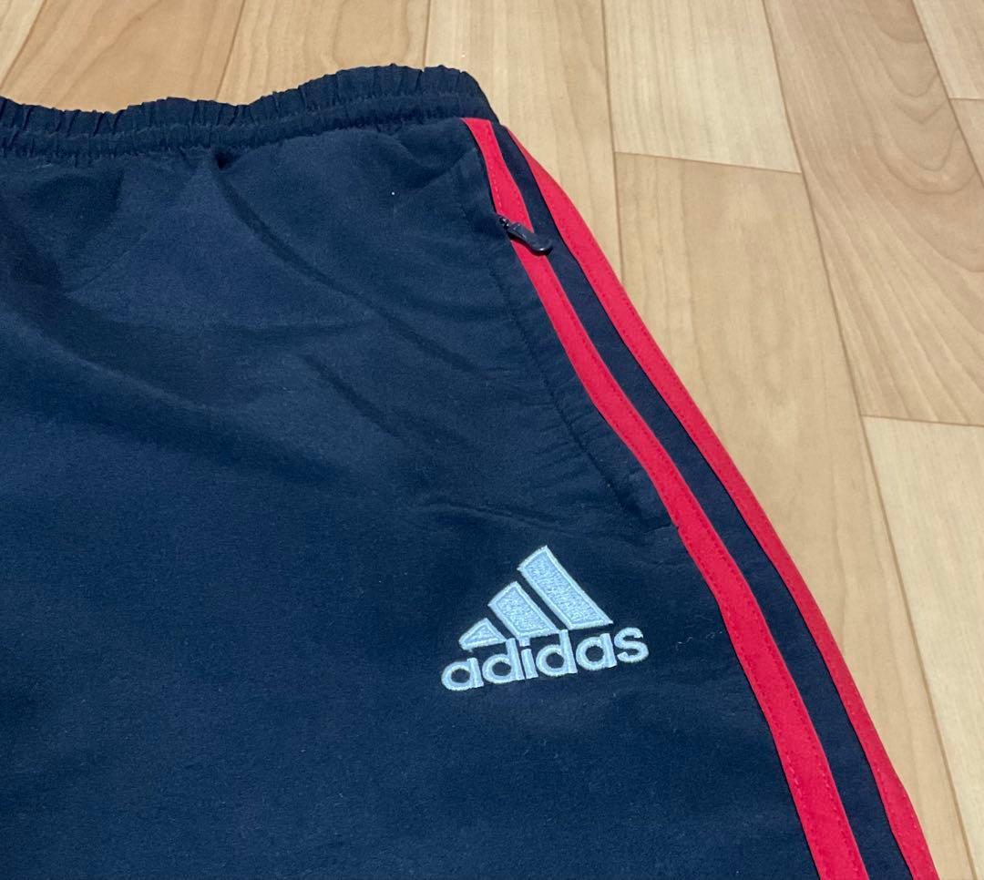 ACミラン adidas ジャージ上下(黒・赤)サイズL