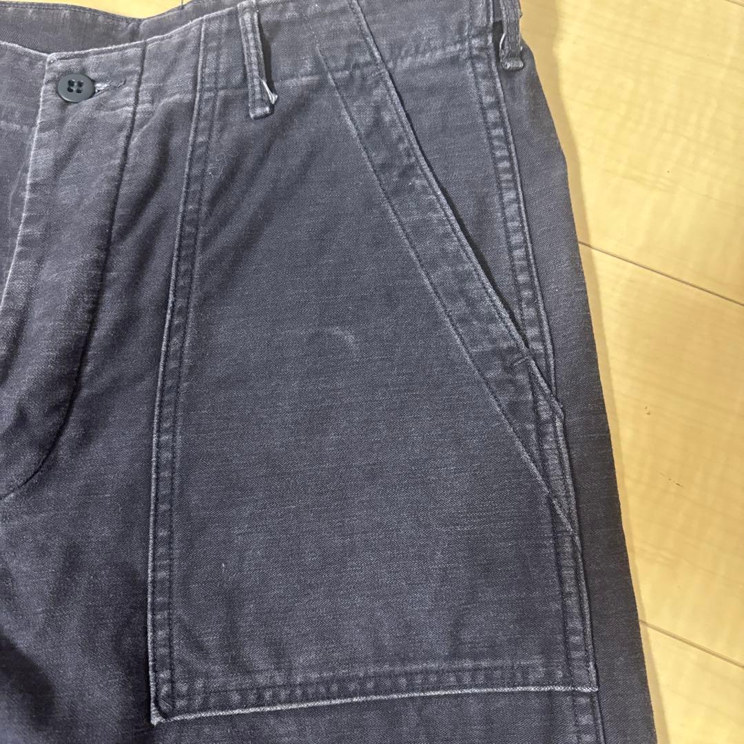 オアスロウ　orSlow ファティーグパンツ　ブラック　ブラウン　パープル