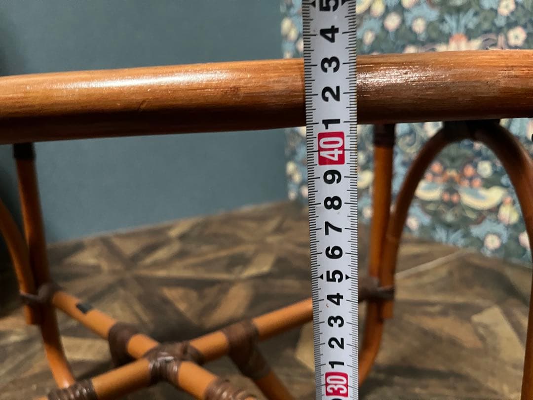 suzuki＊ラタン センターテーブル インテリア 昭和レトロ 当時物