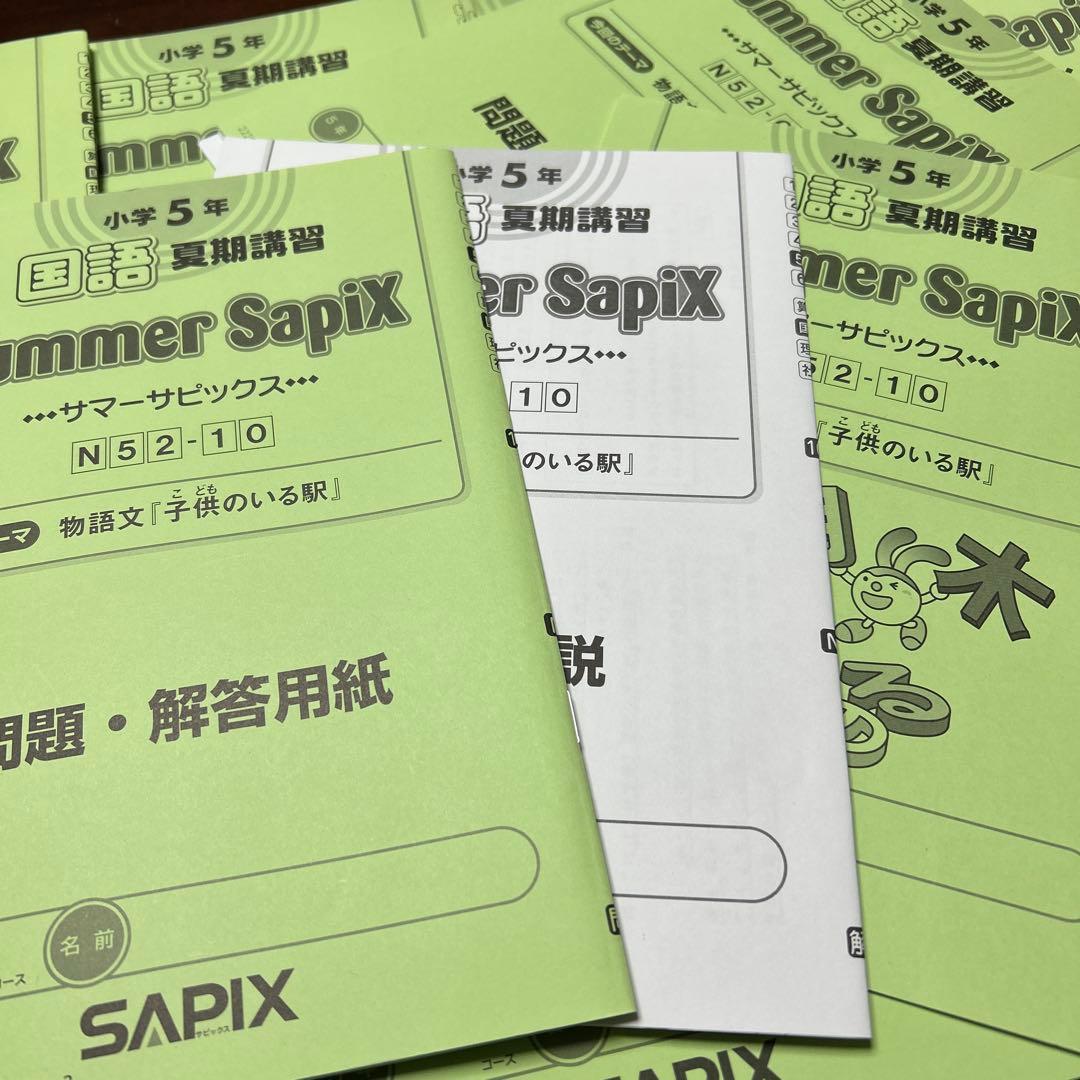 ㉒AC 新品　サピックス　SAPIX 5年　国語　夏期講習　サマーサピックス