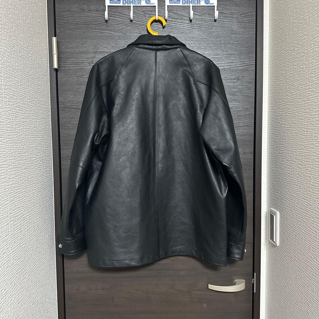 Schott ブラック レザーシャツジャケット M