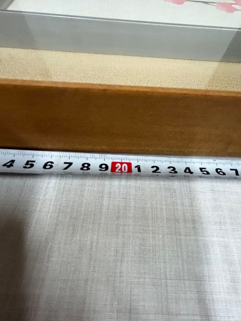 和風　牛の絵　桜の花　額　絵画　木製