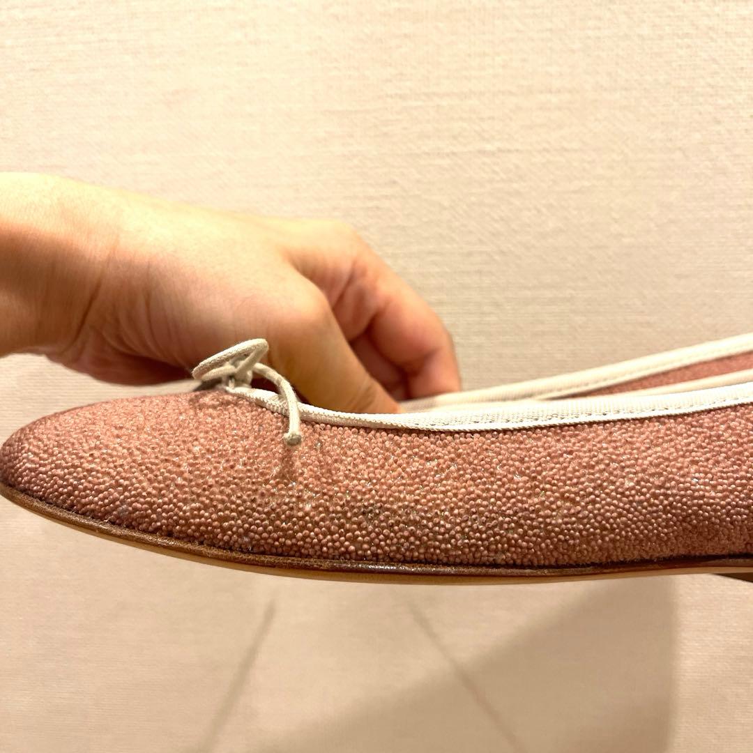 美品ANNIEL イタリア製　グリッター ラメ バレーシューズ36 23cm