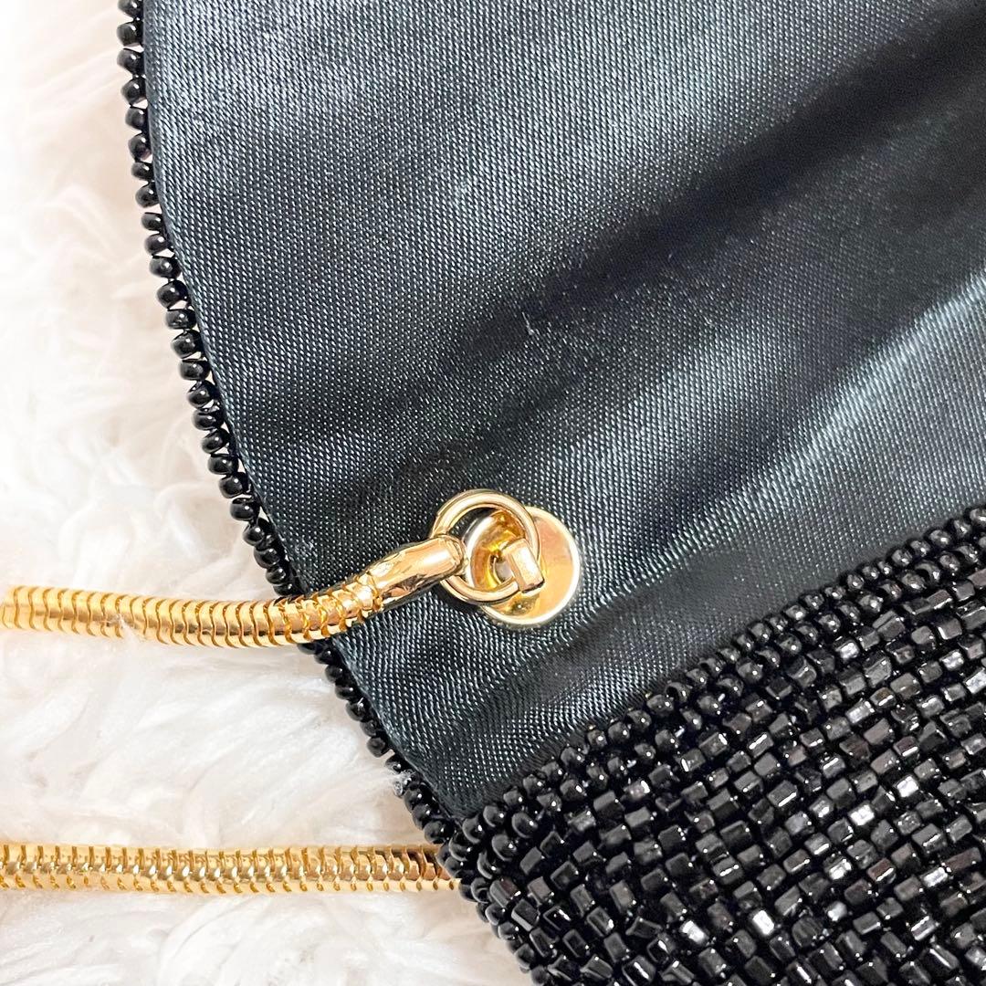 極美品☆皇室御用達 LUMY ルミーはしもと パーティーバッグ ビーズ刺繍