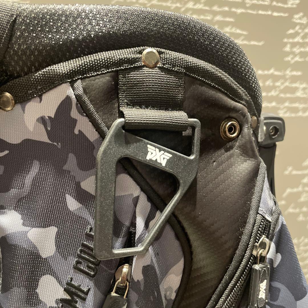 【良品】　PXGキャディバック 迷彩柄 スタンド機能 超軽量