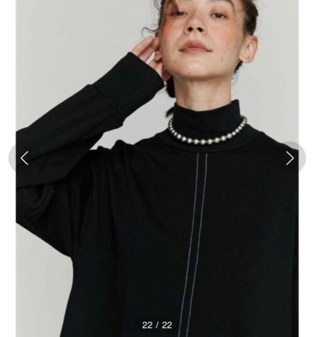 美品　公式完売　ウェーブラインテントフレアワンピース ブラック