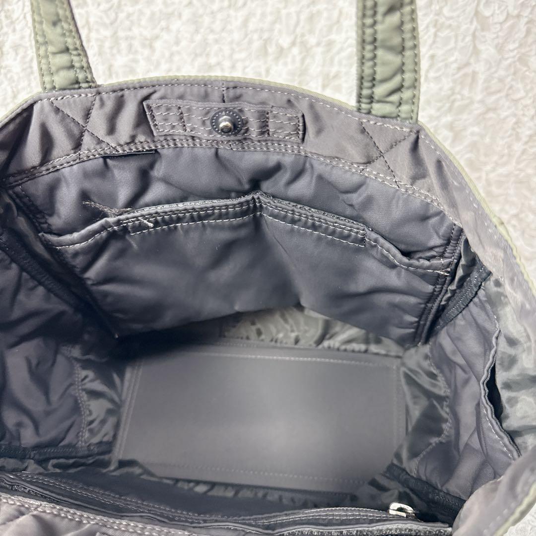 PORTER CREAM トートバッグ　カーキ　グリーン　ナイロン　ポーチ付き