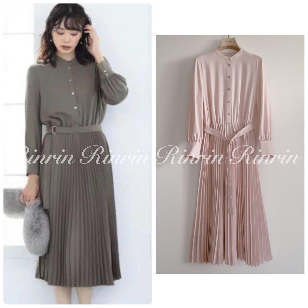 ANAYI バックサテンプリーツワンピース 36