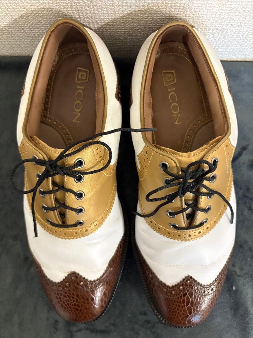 【訳アリ品】フットジョイ ICON ゴルフシューズ　25cm