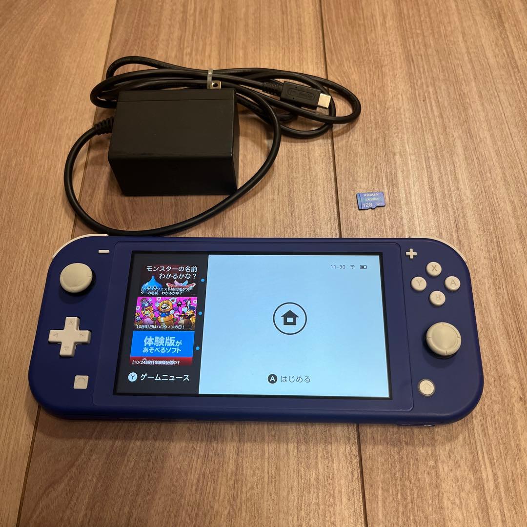 Nintendo Switch Lite ブルー 本体　※充電器付、SDカード付