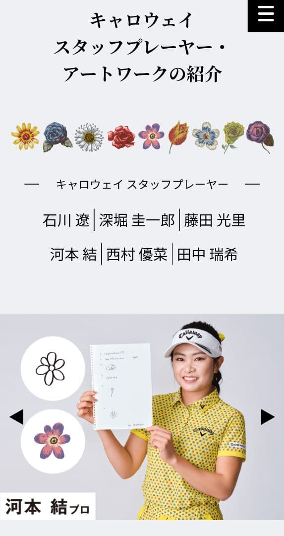 キャロウェイセットアップ西村優菜プロ着用