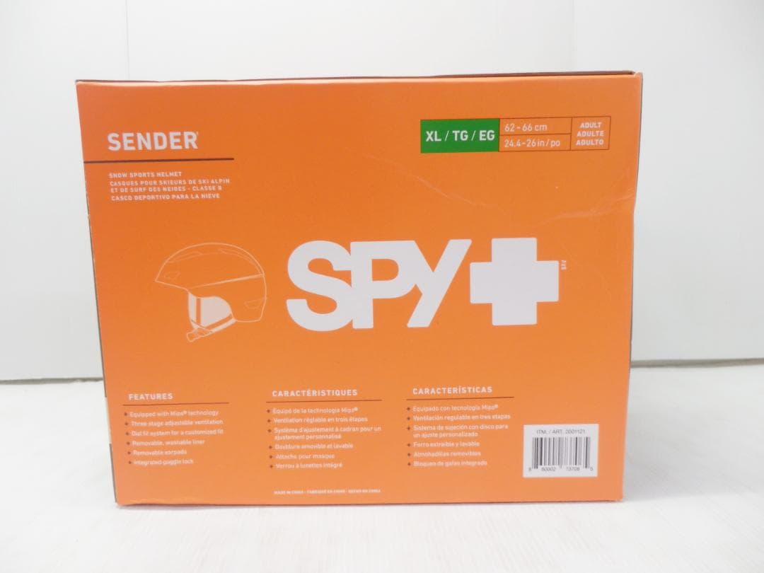 スパイ 大人用スノーヘルメット Sender XL 62-66 cm