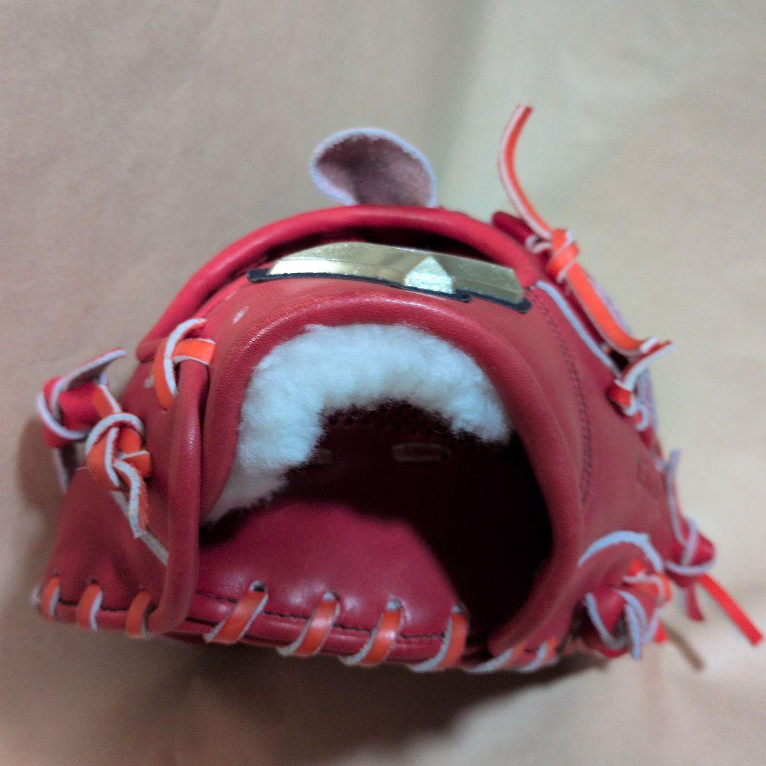 ミズノ:右投げ用:硬式用グラブ:投手用:サイズ11:色:ラディッシュ