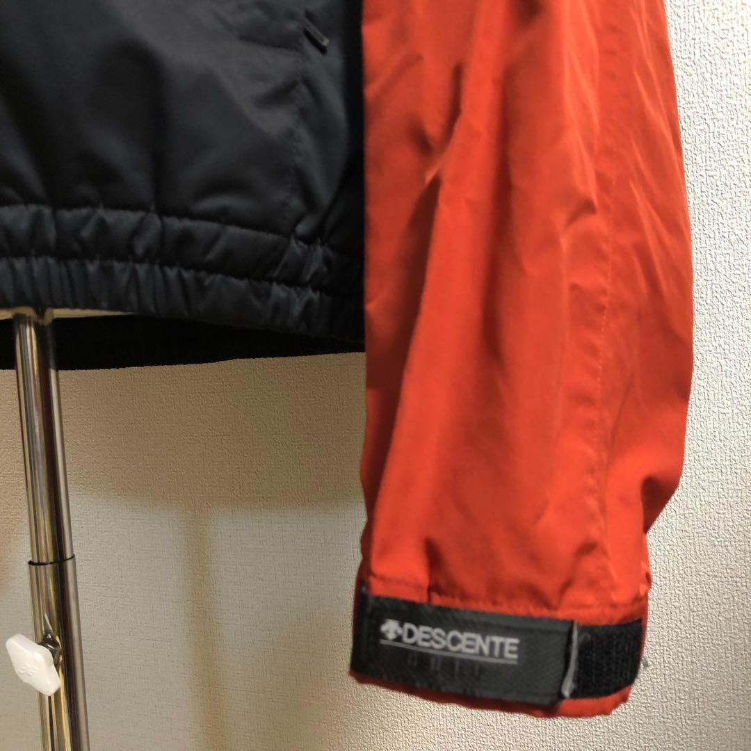 デサントゴルフ★ジップアップ ジャケット ブラック×オレンジ系 Mサイズ