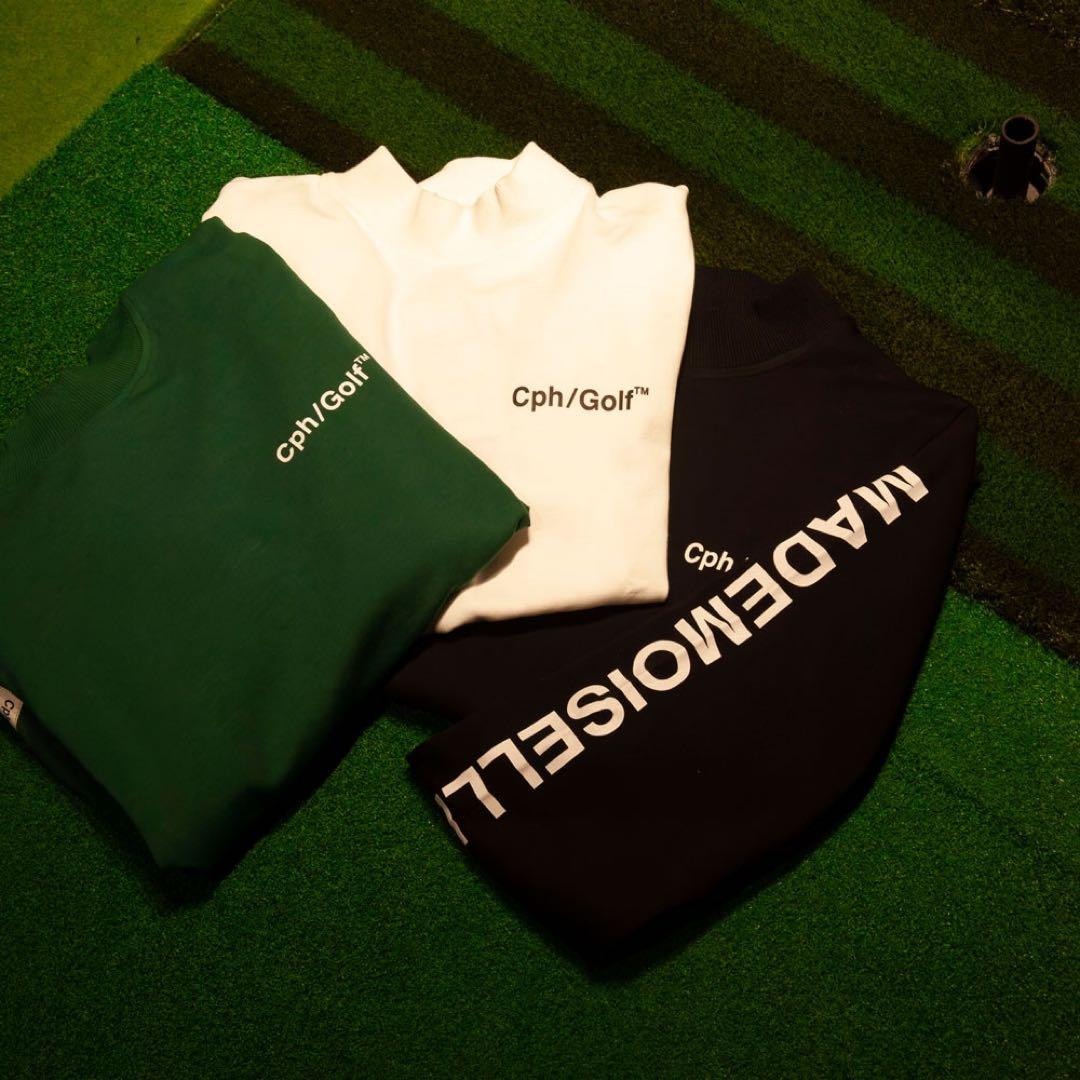 ロゴモックネックシャツ　グリーン　S