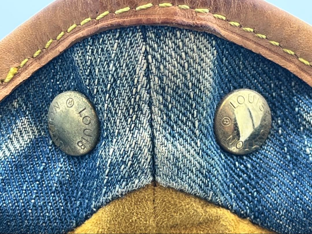 ルイヴィトン　デニム　ハンドバッグ　プリーティー　M95020 モノグラム