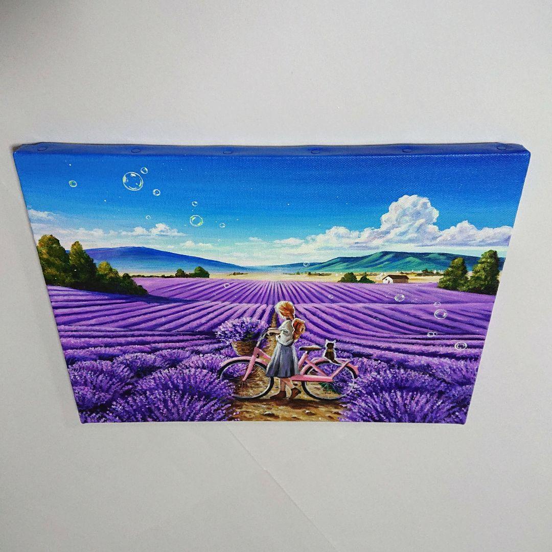 【穏やかな日】アクリル画 F4 風景画 絵画