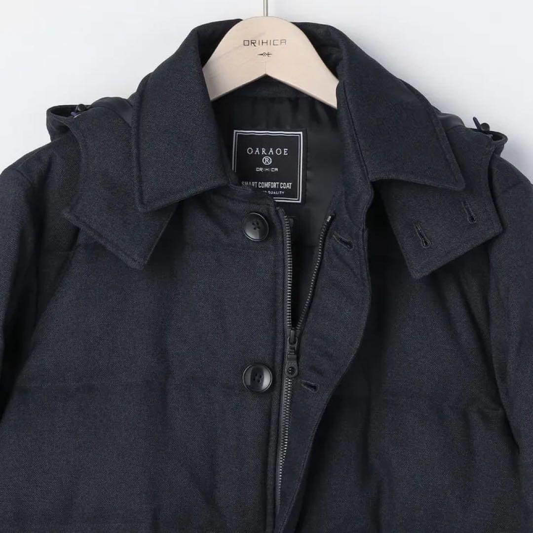 (洗濯機)ORIHICA 中綿入りダウンコート　ネイビー