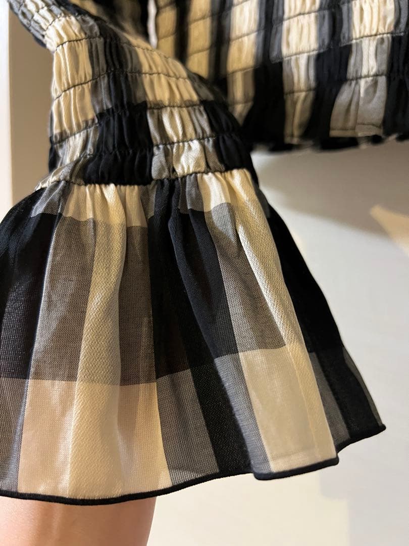 【正規品】CLANE SHIRRING DESIGN BLOUSE size1