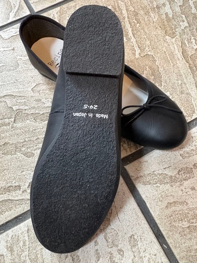 Recipe ブラック バレエシューズ 24.5