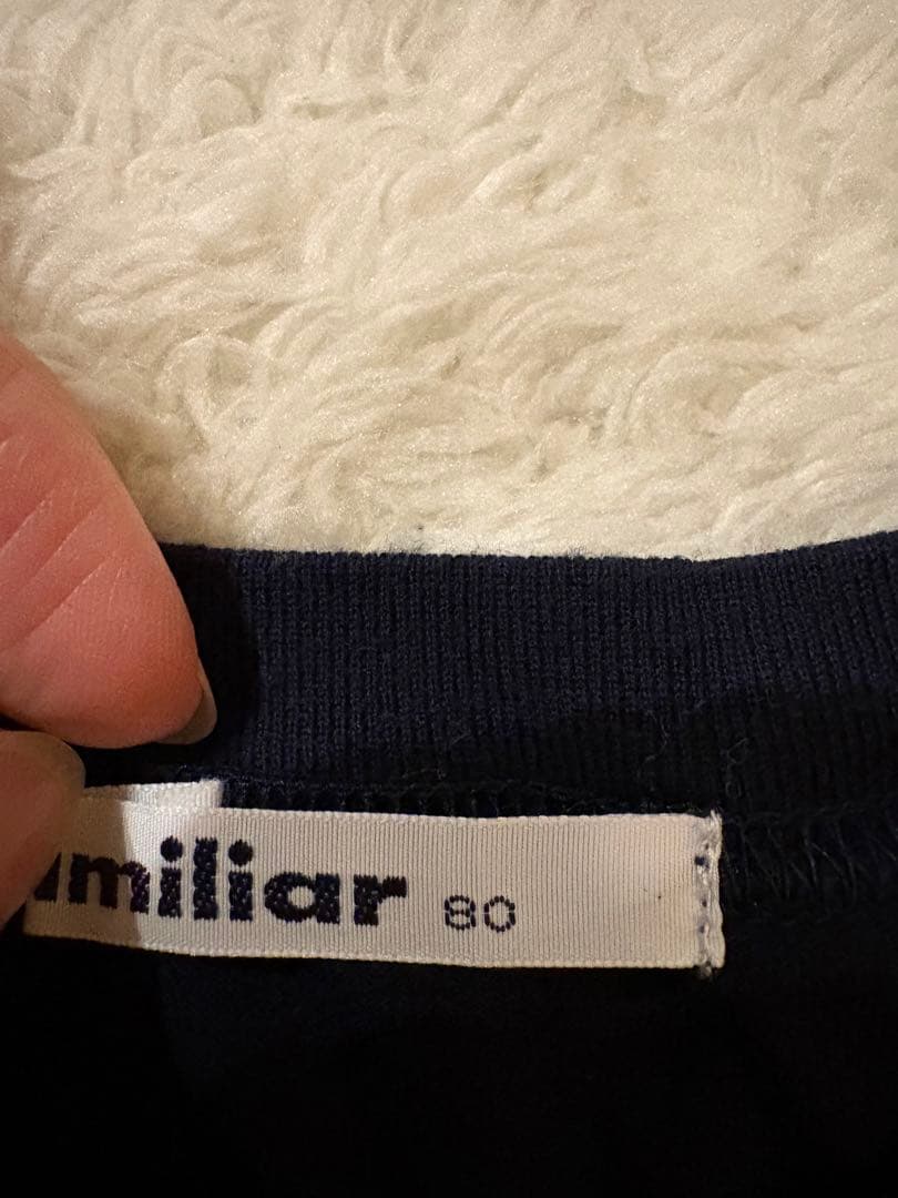 ファミリア　familiar ネイビー Tシャツ 80サイズ