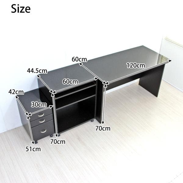 《新品・送料無料》《日本製》パソコンデスク ダブルデスクタイプ 120幅デスク