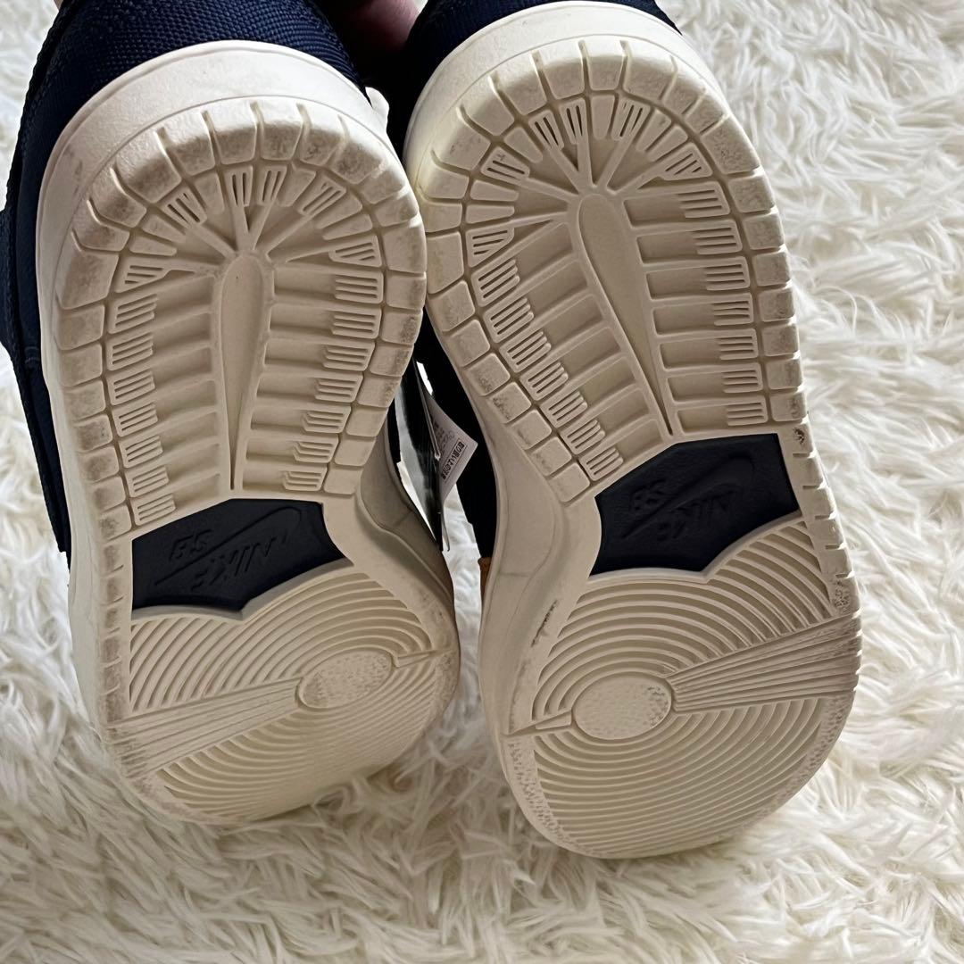 タグ付き美品/ Nike DUNK LOW PRO ネイビー/ブラウン 24.5