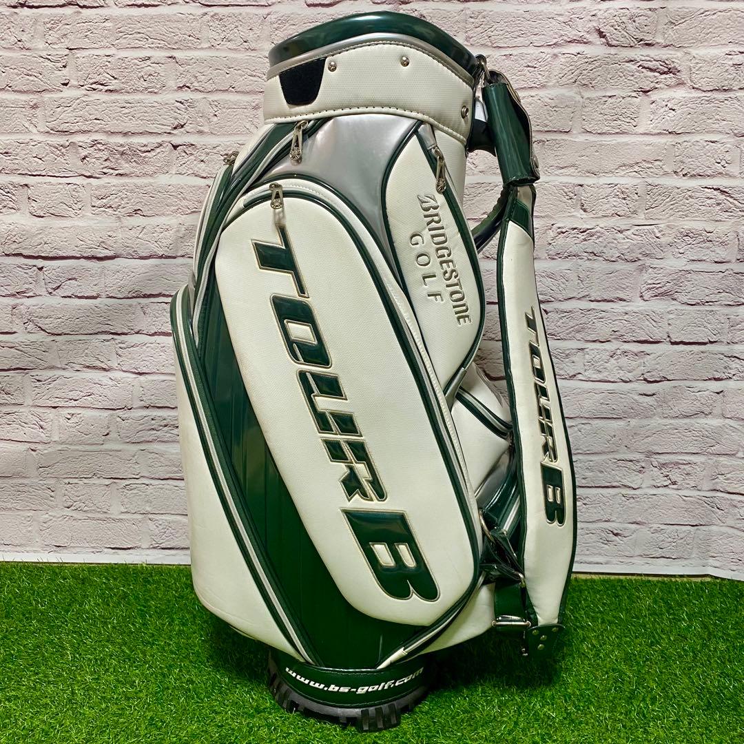 ブリヂストン TOUR B キャディバッグ ゴルフ 白 ホワイト グリーン