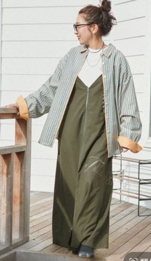 be withM Misayo パララクワンピ カーキM