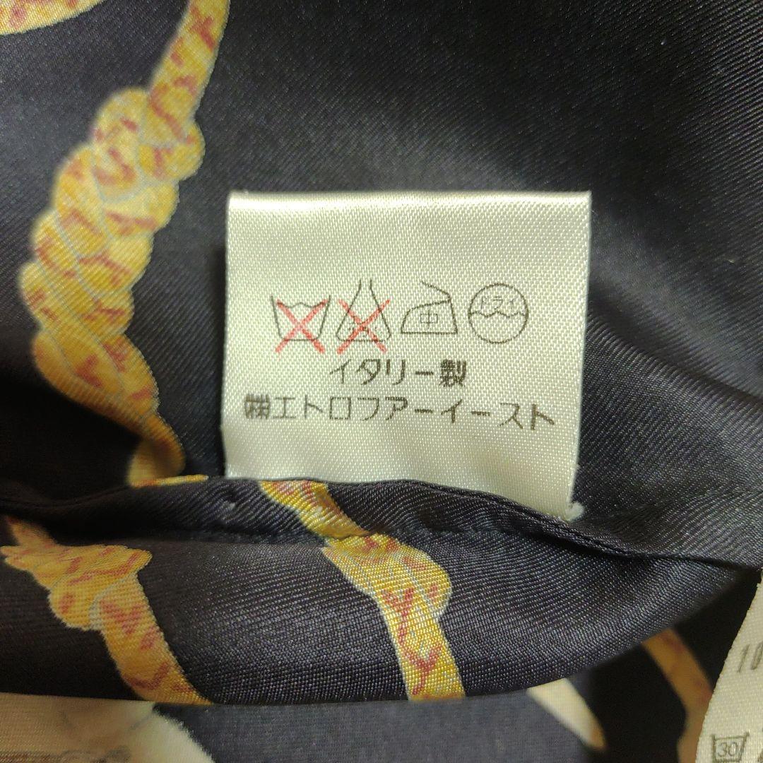 【美品】ETRO　エトロ　シルク　絹　42 XLサイズ　長袖シャツ　貴婦人　比翼