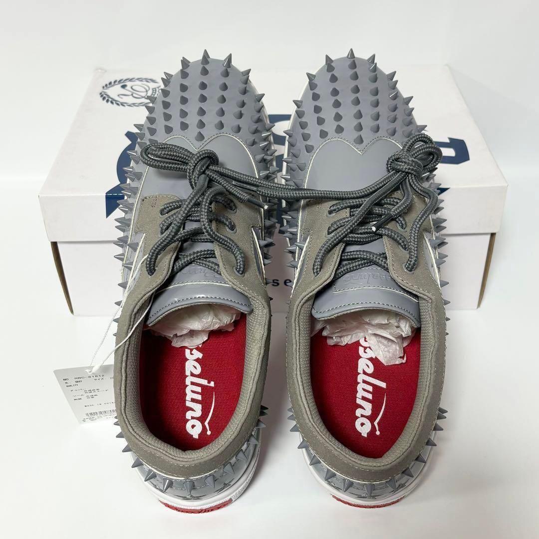 新品 ラッセルノ ゴルフ スタッズ スパイクレス シューズ グレー 26.0