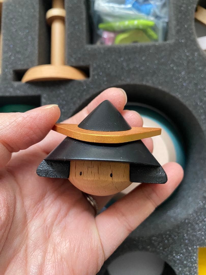 初節句　木製五月人形 プーカのたんたんご　積み木