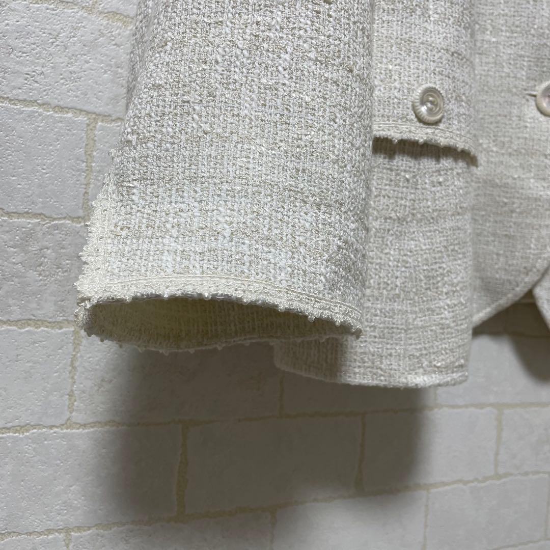 レリアン　LEILIAN テーラードジャケット　白　アイボリー　13 フォーマル