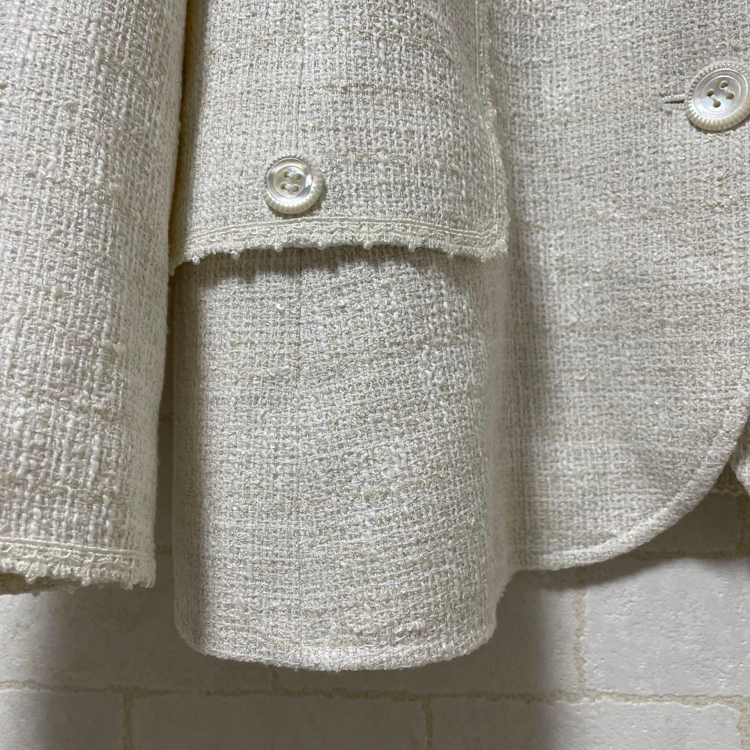 レリアン　LEILIAN テーラードジャケット　白　アイボリー　13 フォーマル