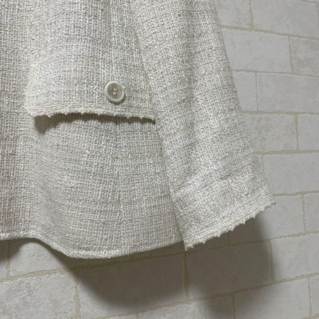 レリアン　LEILIAN テーラードジャケット　白　アイボリー　13 フォーマル