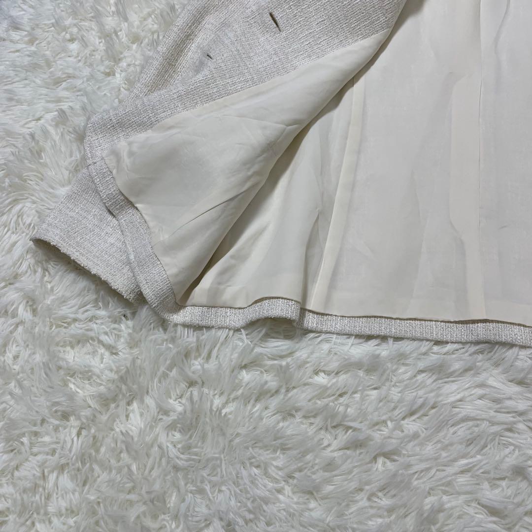 レリアン　LEILIAN テーラードジャケット　白　アイボリー　13 フォーマル