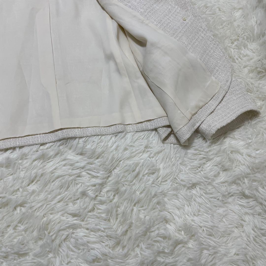 レリアン　LEILIAN テーラードジャケット　白　アイボリー　13 フォーマル