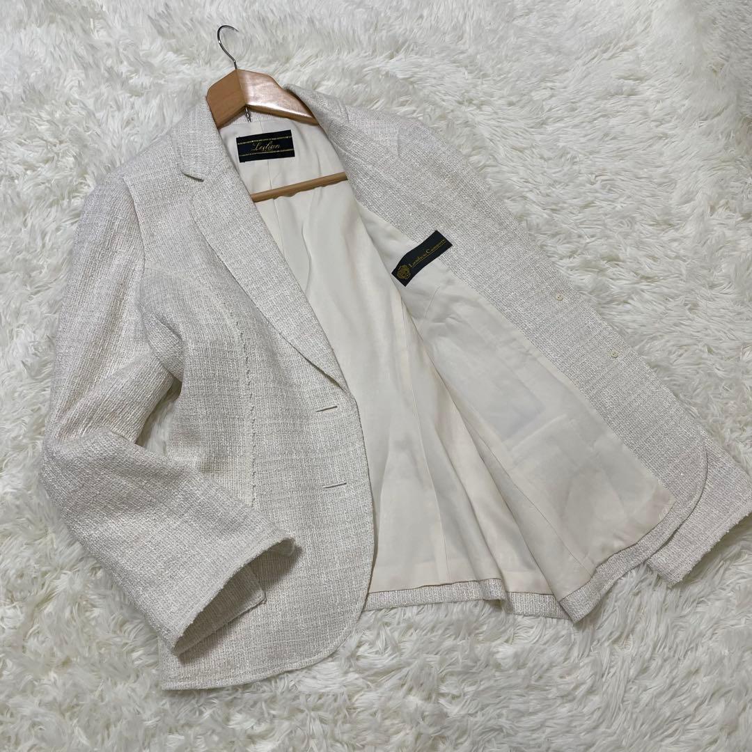 レリアン　LEILIAN テーラードジャケット　白　アイボリー　13 フォーマル