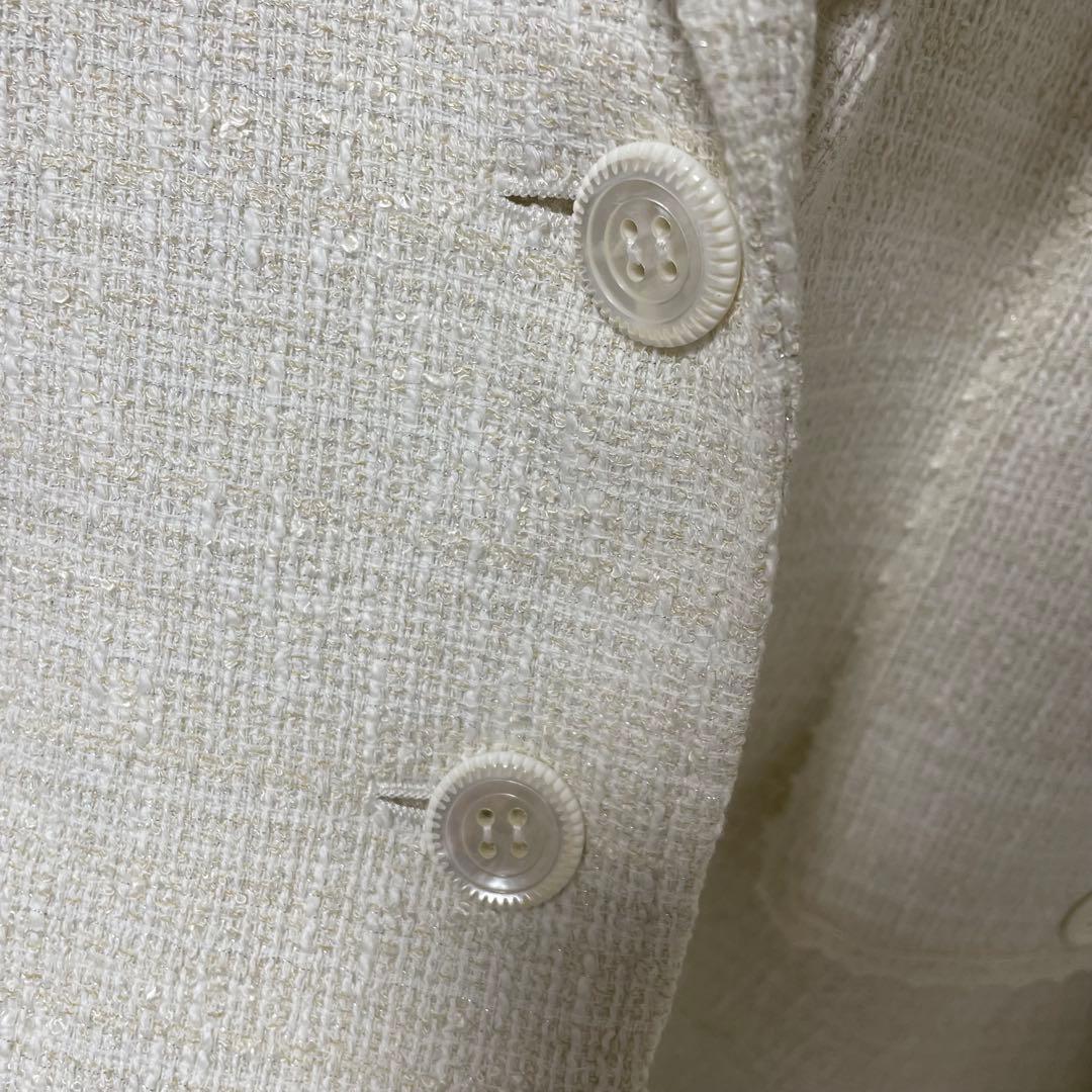 レリアン　LEILIAN テーラードジャケット　白　アイボリー　13 フォーマル