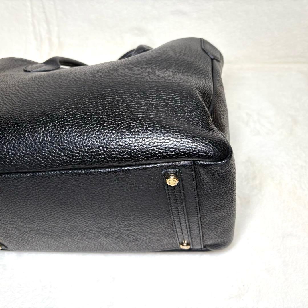 【koto 】A.D.M.J. トートバッグ シボ革 ブラック 保存袋付