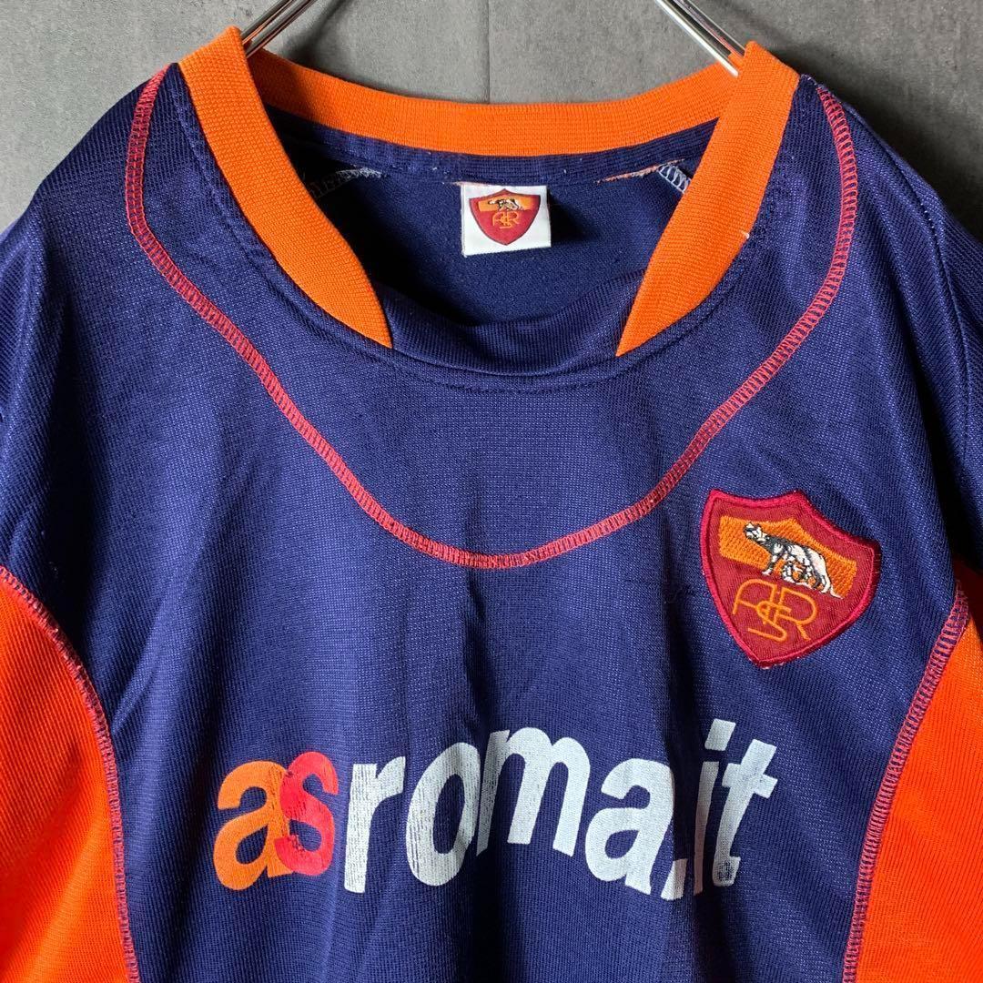 【★ASローマ】 古着 90s メンズ サッカー フットサル ゲームシャツ 希少