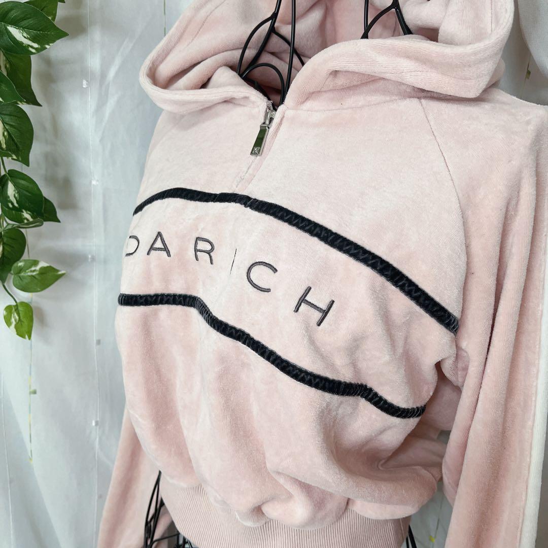 Darich ラインベロアショートフーディ PNK FREE 634