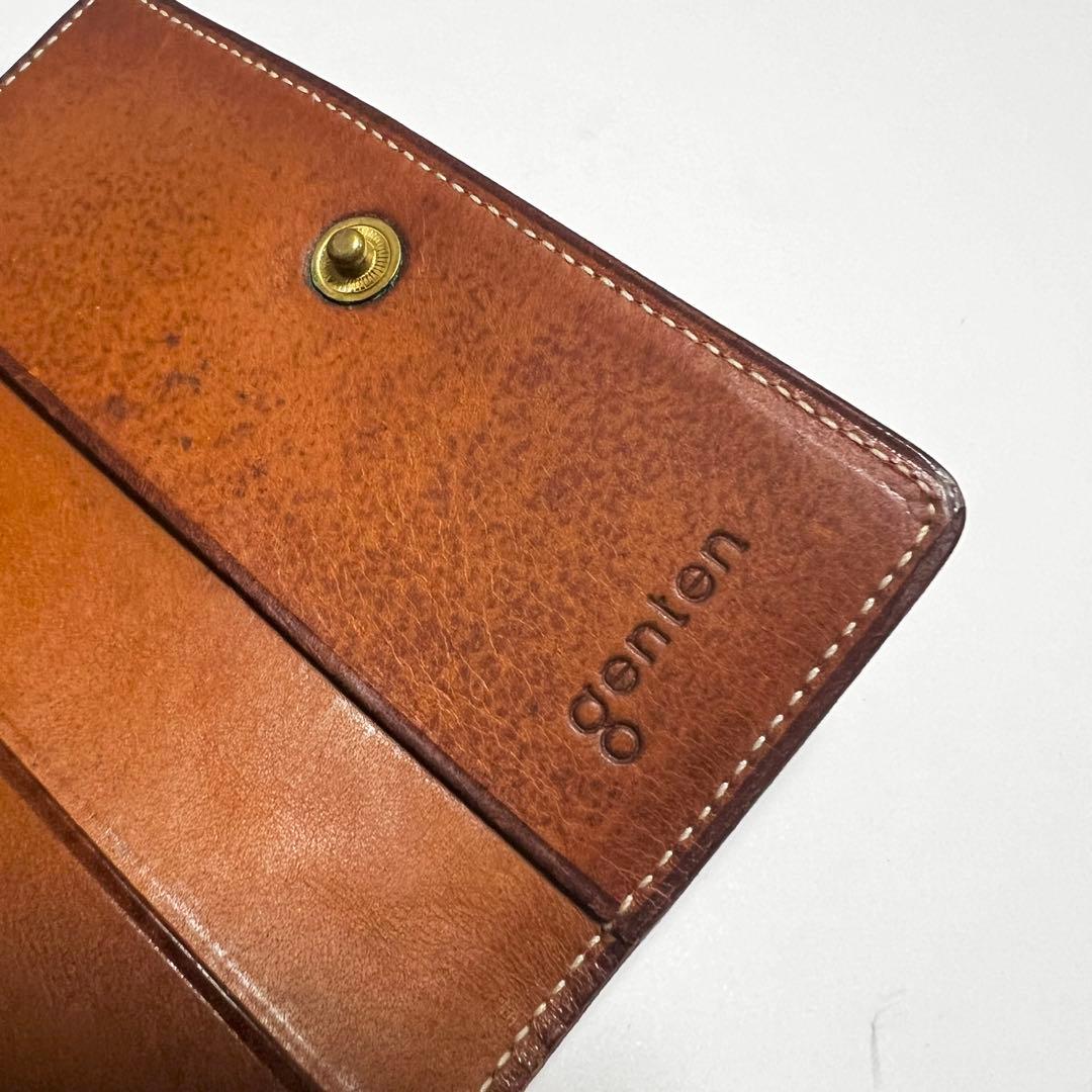 ゲンテン✨genten カットワーク キーケース 5連 レザー ブラウン
